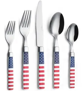 ANNOVA US Flag 20 Piece Silverware Set