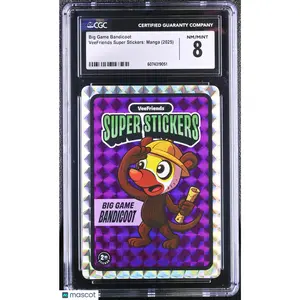 2025 VeeFriends Super Stickers Manga Series Big Game Bandicoot CGC 8