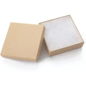 20 pack 3.5x3.5x1 inch cardboard jewelry boxes small gift boxes for jewelry necklace earrings bracelets (Brown)