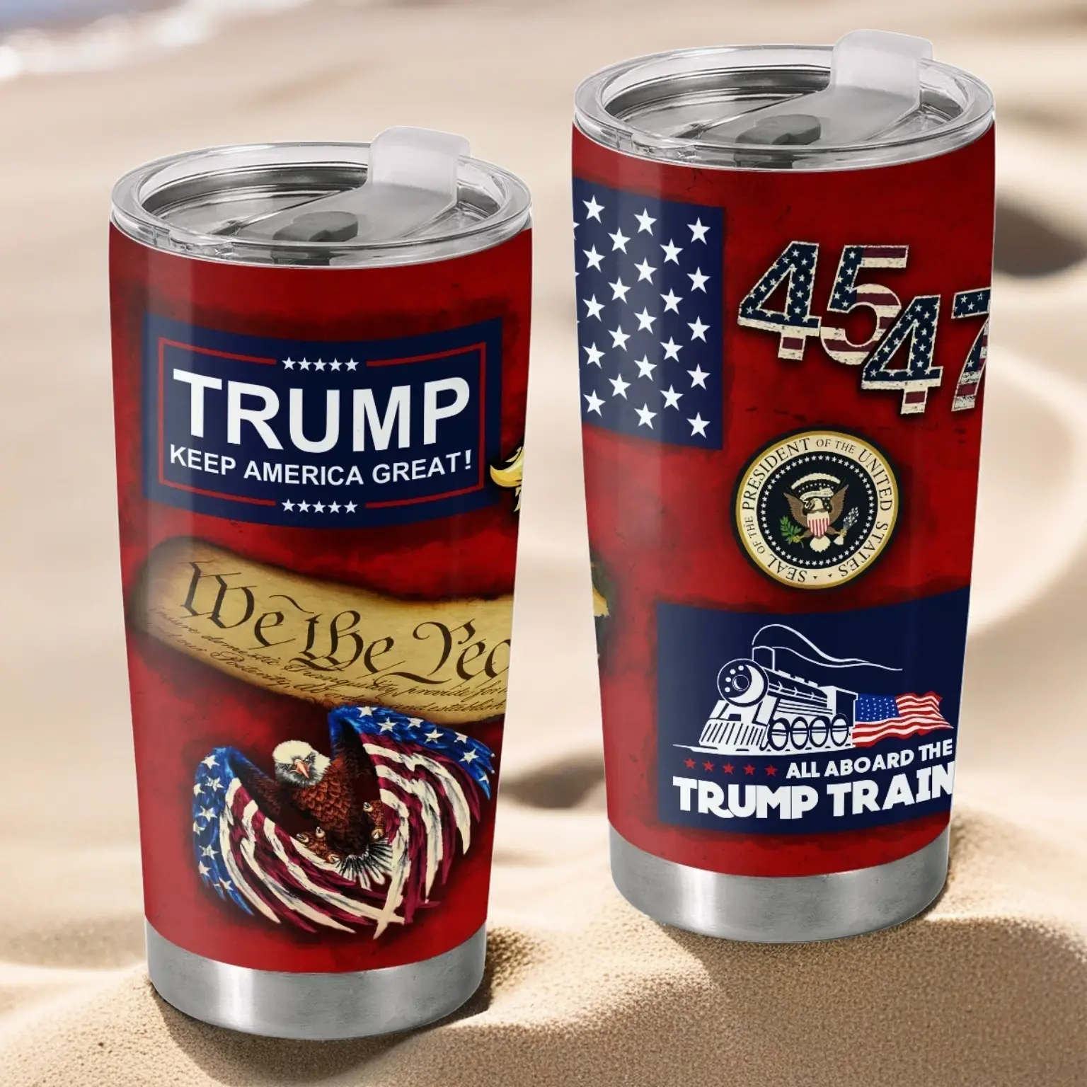2025 Modern Skull American Flag Stripes Stainless Steel 20oz Insulated Tumbler Mug - Portable Condensation-Proof Anti-Scalding Vacuum Flask with Lid, Advanced Temperature Control Patriotic Republican Desk Coffee Gift for Adults