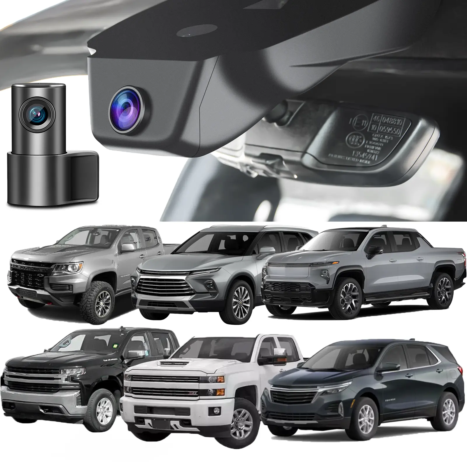Mangoal Factory Look Multi-Model OEM-Style Front 4K + Rear 1080p Car Dashcam Kit for 2014-2026 Chevy Models A-E, WiFi Enabled, Plug-and-Play, Built-In GPS, Mobile App, G-Sensor, Loop Recording, HD Night Vision, Car Interior Accessories