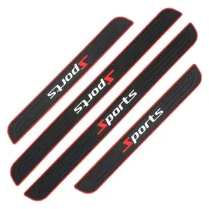 1set/4pcsCar threshold strip, anti stepping sticker, car interior anti scratch strip, door border collision sticker, bumper protection strip, universal modification, Sticker For Cars