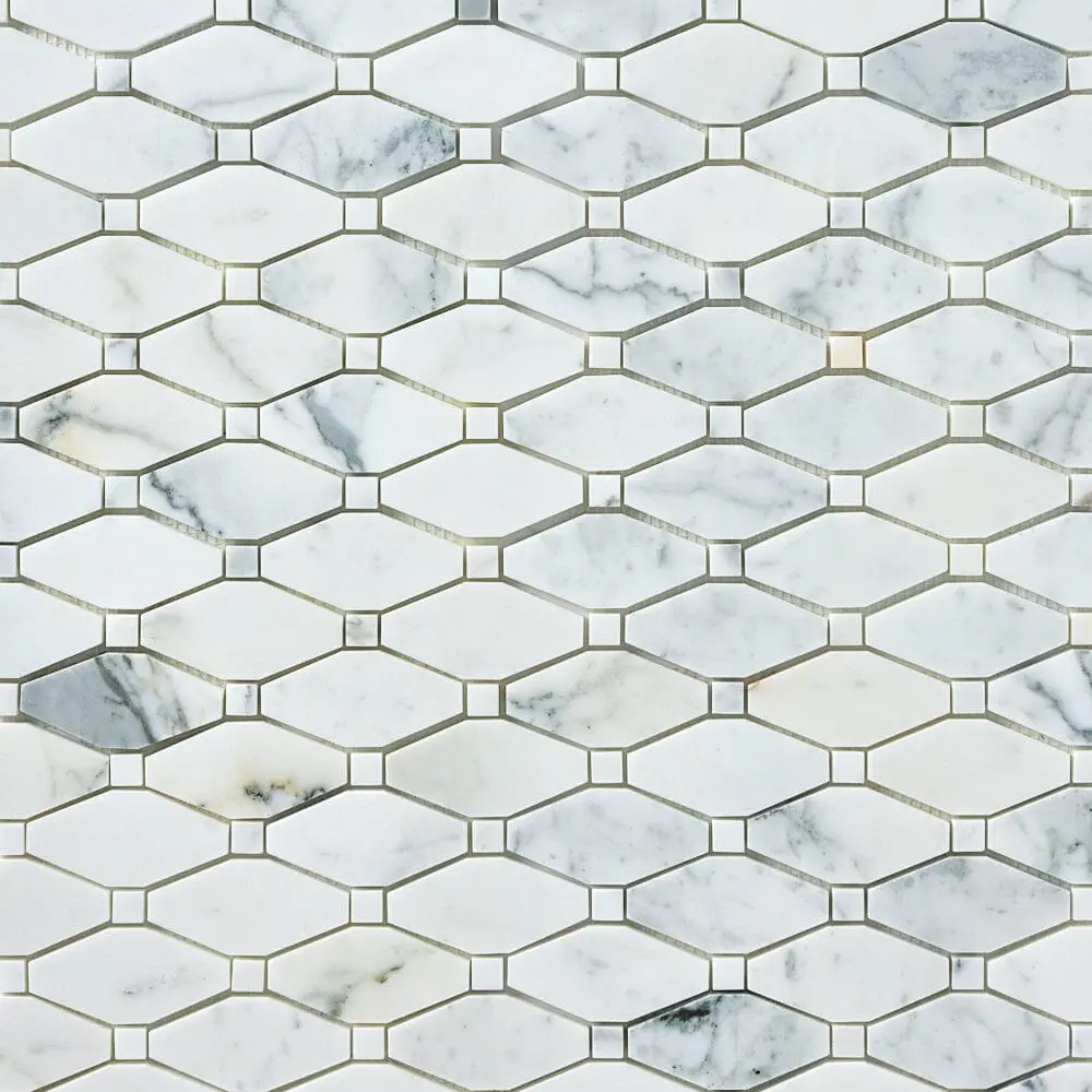 Calacatta Gold Octave 12x12 Polished/Honed Marble Mosaic Tile Sample