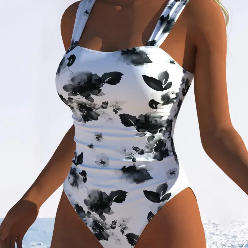 Women's Fashion One-Piece Swimsuit, Stylish Swimwear, Comfortable Beachwear, Perfect for Pool Parties & Vacations, Bathing Suits, Trendy Swimsuit, Fashionable Swimsuit