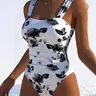 Women's Fashion One-Piece Swimsuit, Stylish Swimwear, Comfortable Beachwear, Perfect for Pool Parties & Vacations, Bathing Suits, Trendy Swimsuit, Fashionable Swimsuit