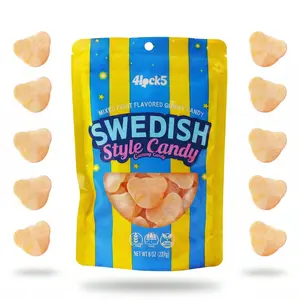 Swedish Style Gummy Candy 0.5 lb – Mango Passion Fruit Flavor Bear Shaped Scandinavian Gummies, Sweet & Sour Chewy Candy in Sealed Bag for Home, Office, Outdoor Snacks & Candy Gifts