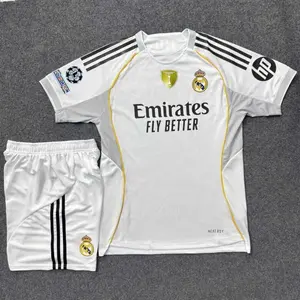 Real Madrid Home Football Kit for the 2025/2026 Season, Premium Polyester Fabric