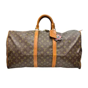 Pre-owned Louis Vuitton PVC Luggage Monogram Keepall 55