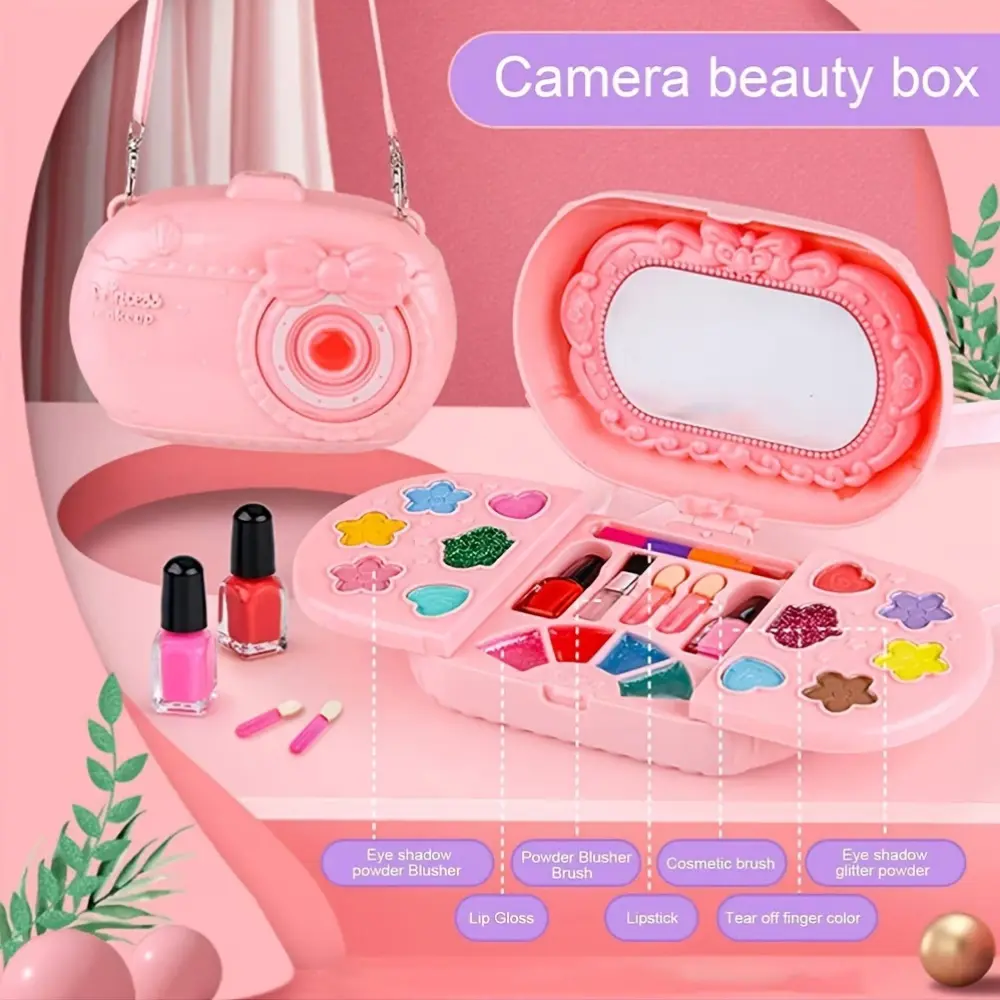 Kids Makeup Set for Girl  Washable Real Cosmetic, Non-Toxic Frozen Toys Toddler Makeup Kit,  Birthday Gift for 3 4 5 6 7 8 9 10 11 12 Year Old Girls
