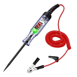 Automotive Test Light with 3-120V LED DC Digital  Display, Circuit Tester Automotive with Dual Color Polarity , Electrical Test Pen with  Hard Steel Probe for  RV Fuse