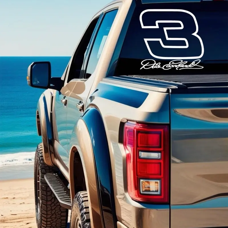 Dale Earnhardt Number 3 Decal for Car Yeti Cup Cooler or Any Hard Surface Awesome Design Perfect for Vehicle Personalization