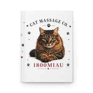 1800Miau Classic Cat Hardcover Journal , 150 Lined Perf. Pages, Matte Cover, Crisp Colors, Full Wrap Print, Daily Log Notebook for Cat Lovers