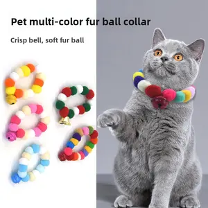 Pet Plush Collar Christmas Plush Collar Dog Collar Cat Colored Collar