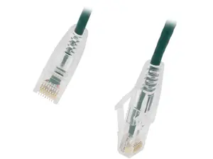 Nippon Labs 28 AWG Snagless Ultra Slim Cat6  Ethernet Patch Cable - Network Internet Cord - RJ45, Stranded, 550Mhz, UTP, - 20ft, Green