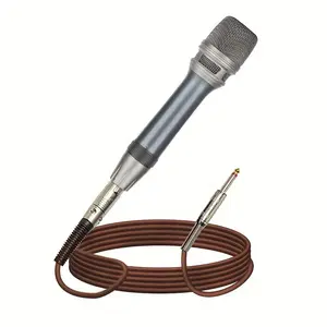 Professional Dynamic Vocal Microphone, Handheld Microphone with On/Off Switch, Portable Microphone with XLR Audio Cable to 1/4" Audio Connection