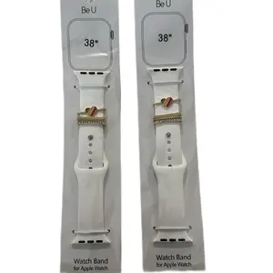 Be U Watch Band for Apple Watch 40mm Diameter Adjustable Stylish White Band with Charm Gift Option