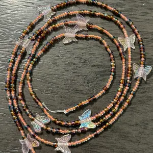 Peach enchanted wings Tie on waist beads