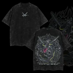 Rayquaza Vintage Unisex Oversize Anime Manga Acid Washed Heavyweight Cotton T-shirt, graphic tee,anime lover , outfits men Clothes Menswear loungewear t shirt crazy men Vintage Washed Short Sleeve T-shirt