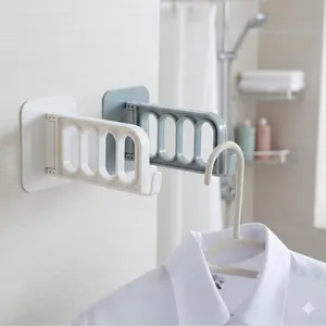 Self-Adhesive Folding Wall Hook, Strong Adhesive Multi-Purpose Organizer, Removable Waterproof Key Holder for Towel and Clothing, Foldable Hidden Storage with Anti-Slip Design.