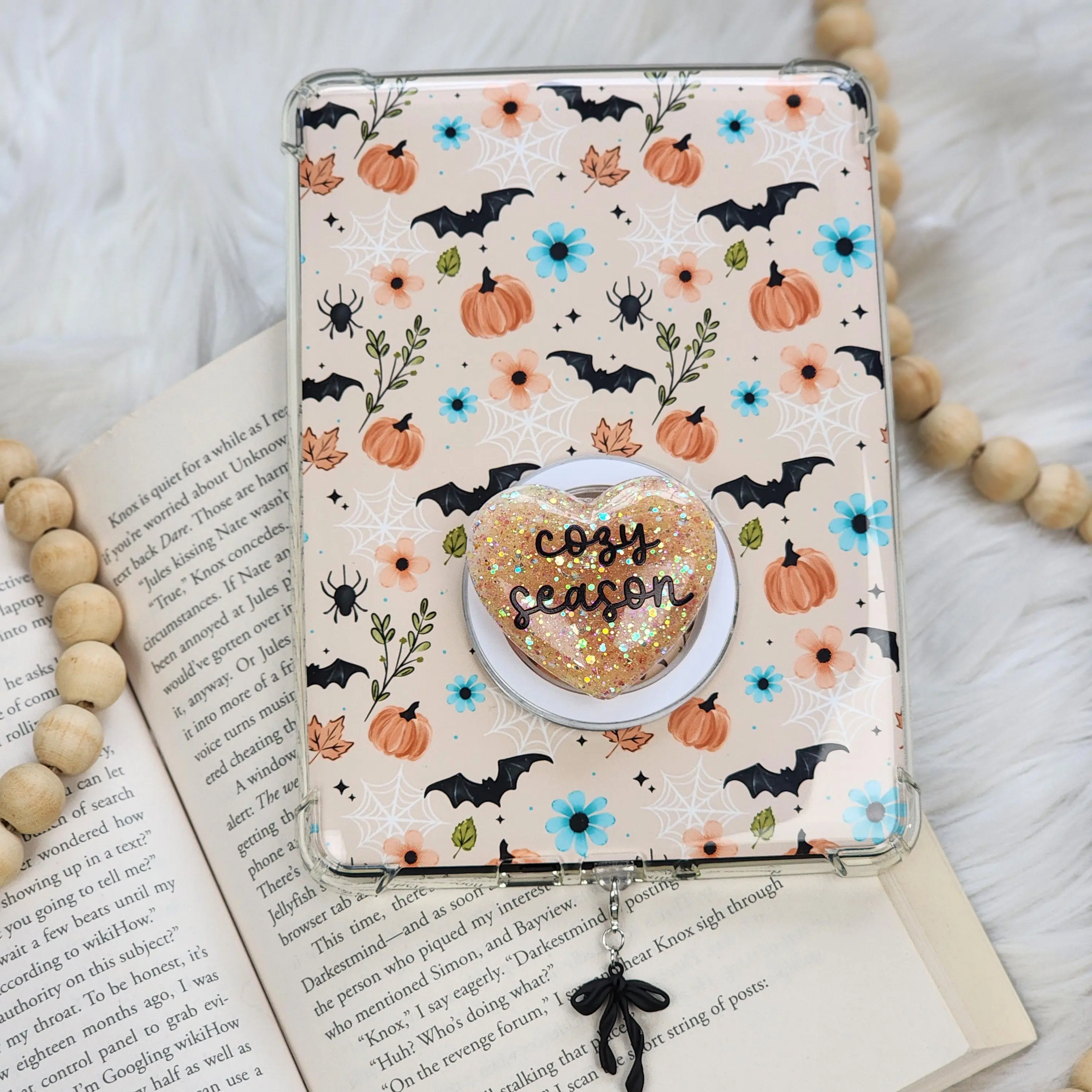 Kindle Accessories Set | Cottagecore Cozy | Insert, Grip & Charm