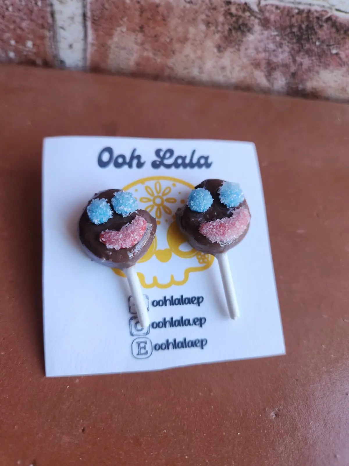 Handmade Paleta Payaso Earrings: Mexican Candy Inspired Jewelry