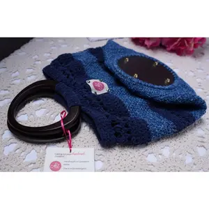 Navy Perfection and Blue Jean Crochet Purse