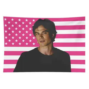 Funny American Damon Flag Wall Hanging Tapestry, Home Decor Decoration Items, Ideal for Living Room, Bedroom