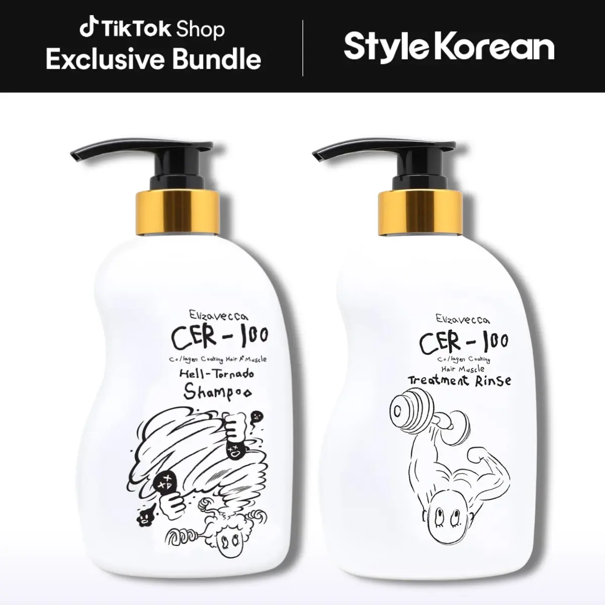 [Elizavecca] Collagen Coating Shmpoo+Rinse Set for oily hair scalp | K-Beauty