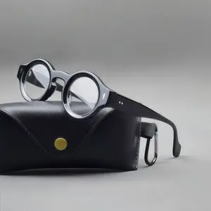 Acetate Round Retro Reading Eyeglasses Men Women Classic Glasses Thick Frames