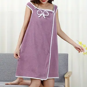 Butterfly Knot Bathrobe, Elegant Women's Robe with Bow Design, Soft Polyester Material, Perfect for Spa & Home Use