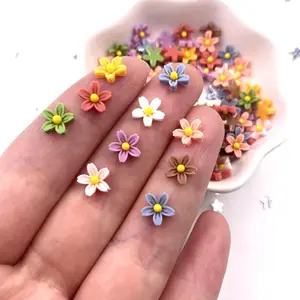 Mixed Color 3D Mini Flower, Resin Flower, Scrapbook DIY Wedding Decor, Nail Art Accessories Crafts, Nail Charms