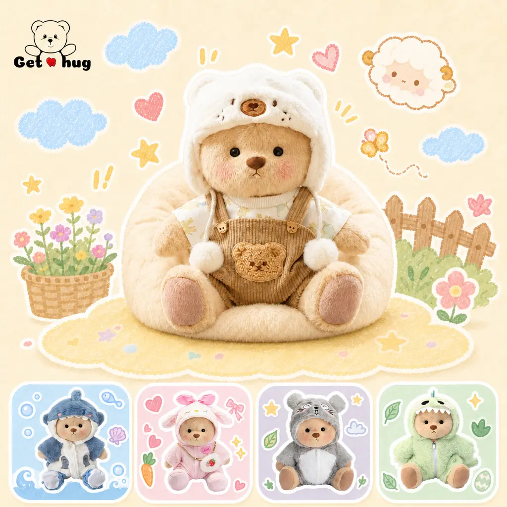 【Black Friday】GETAHUG 12-in  Teddybear Stuffed Animal - Durable Soft Fluffy,peluche, free shipping,tiktok shop,bag charms,Romantic Birthday GF Gift,kids toys