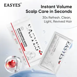 【EASYES】Dry Shampoo Wipes – Fix Oily Hair in 30 Seconds, No Water Needed, No White Residue, Instant Volume & Oil Control, On-the-Go Hair Refresh(5 Wipes)