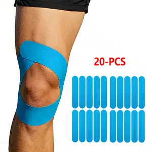 20pcs Pre-Cut Kinesiology Tape, Elastic Athletic Sports Muscle Tape, Kinetic Tape for Knee & Ankle Support, Fitness Running Exercise