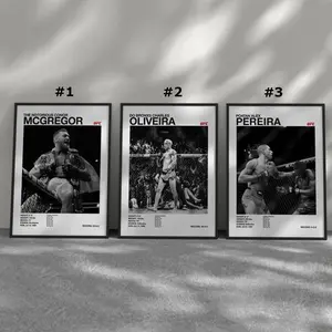 Custom UFC Poster Choose Any Fighter includes photo, stats, and more