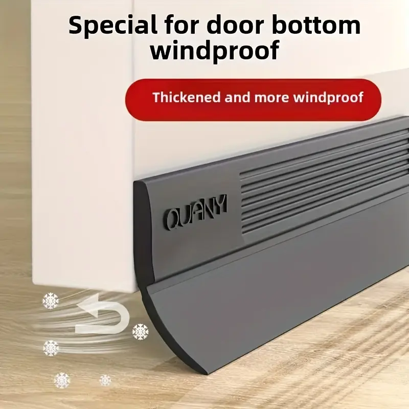 YITAP Windproof Door Seal, Heavy-Duty TPE Self-Adhesive Door Strip, Anti-Theft, Soundproof and Waterproof for Home Insulation and Weather Protection, Door Draft Blocker