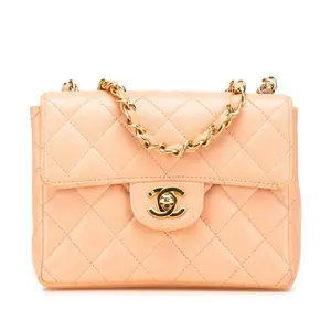 Pre-owned CHANEL Calfskin Shoulder Bags Mini Matelasse 17 Caviar Skin Shoulder Bag