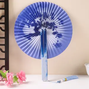 Chinese Style Folding Fan, 1 Count Portable Handheld Fan, Summer Cooling Fan, Home Decor Supplies for Living Room Bedroom, Decorations Supplies, Decoration Items, Mini Fan