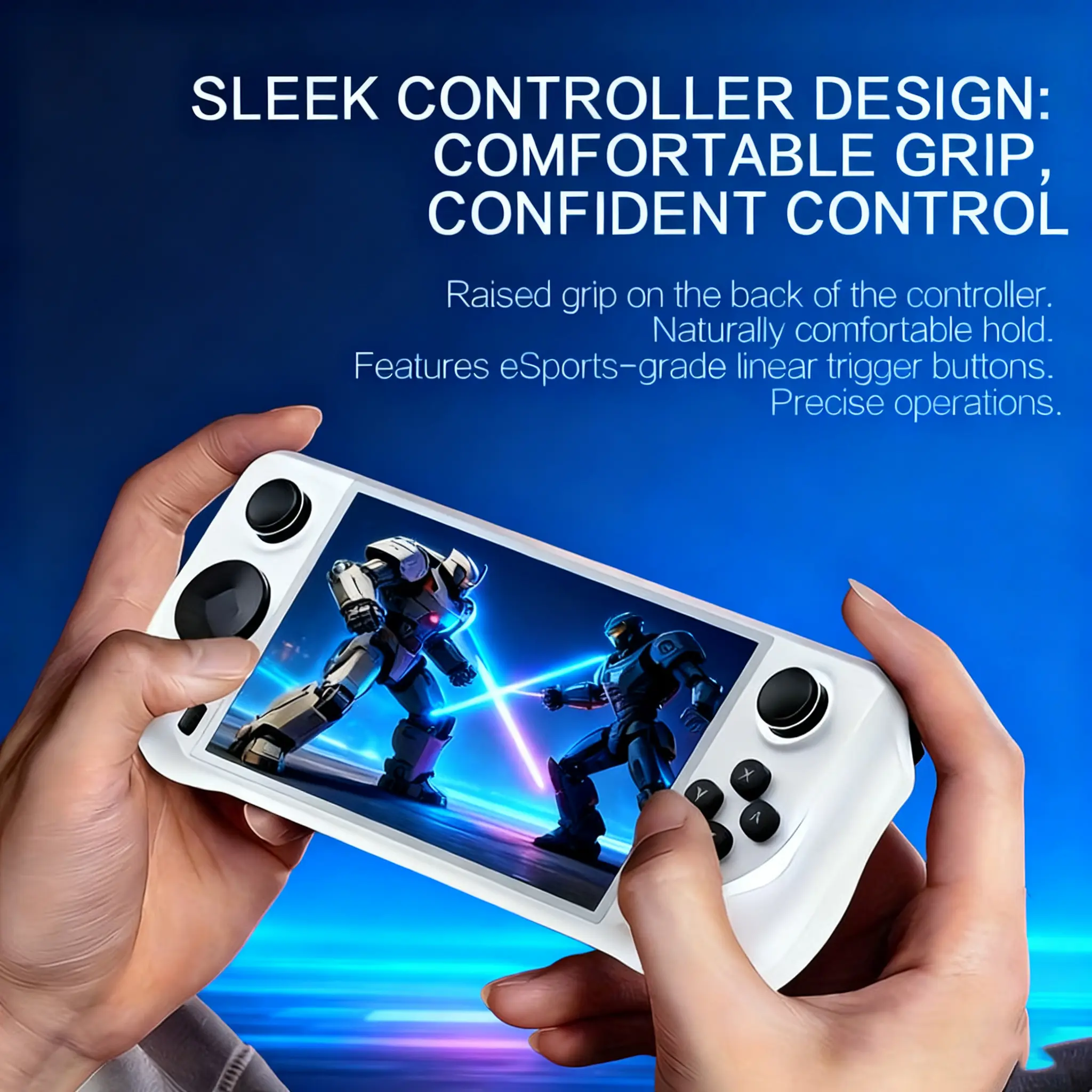 New E6 Handheld Game Console 64GB, Dual Joystick Design, 5.0 Inch IPS Display, TF Card Slot, USB-C Charging, Portable Classic Games, Portable Gaming System
