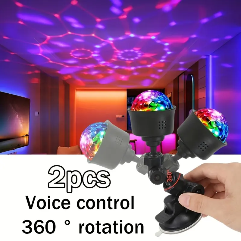 1-Pack/2-Pack Magic Ball Projector Light - USB Plug-in Starlight Lamp with Ambient Glow, Plastic Romantic Home Bedroom Decor, Ideal Holiday Party Accessory, Batteries Not Included