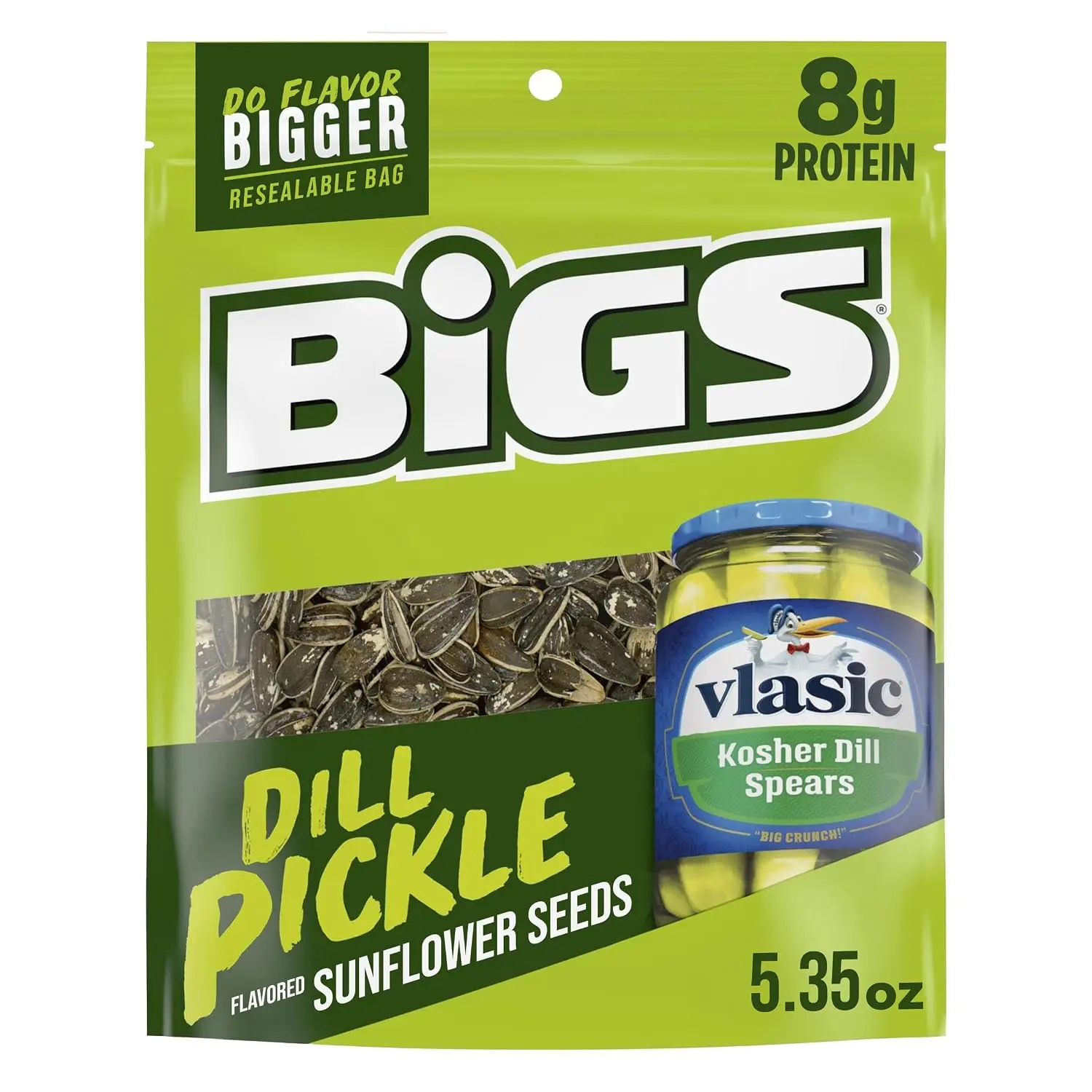 BIGS Sunflower Seeds, Vlasic Dill Pickle Flavor, 5.35 oz.