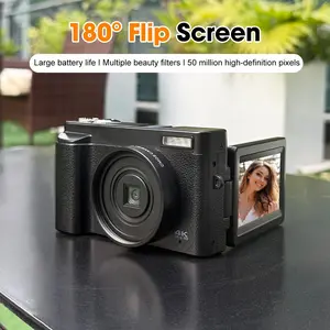 4K HD Digital Camera, 48mp High Definition Camcorder, 16x Digital Zoom, Auto Focus, 32GB SD Card, 2.9 Inch Flip Screen, Compact for Teens Adults