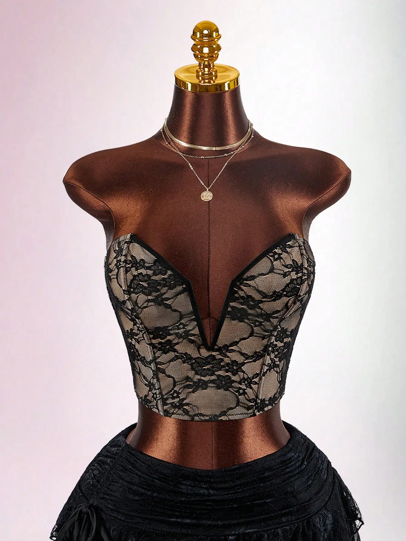 Women’s Black Lace Corset Top - Sheer Strapless Bandeau Bustier - Elegant Gothic Party Summer Blouse,sheer lace bustier women, gothic corset top women, elegant lace blouse women