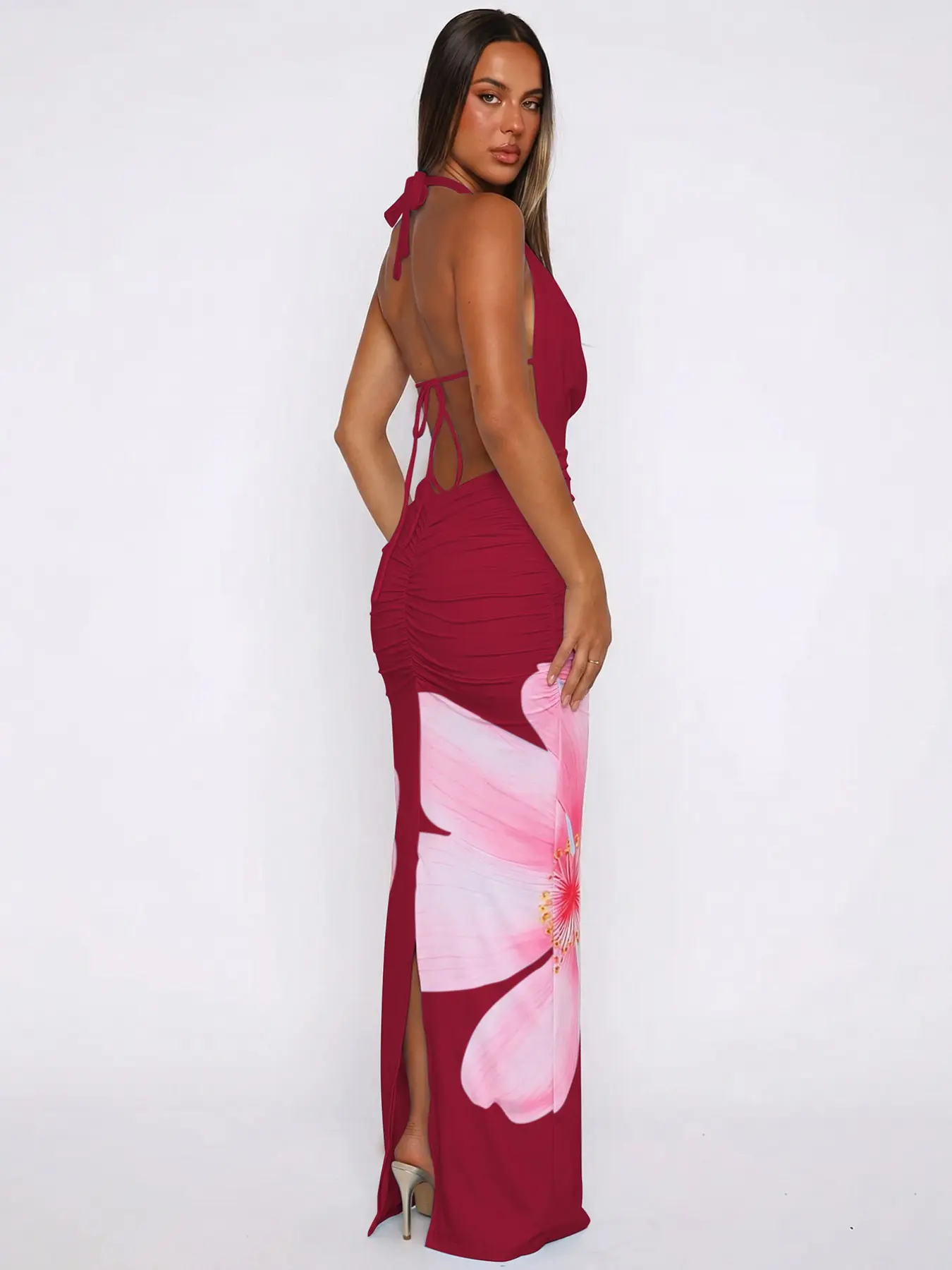 kaleidoscope maxi dresses Colorful Psychedelic Kaleidoscope Print Short Sleeve Maxi Dress – GearFrost