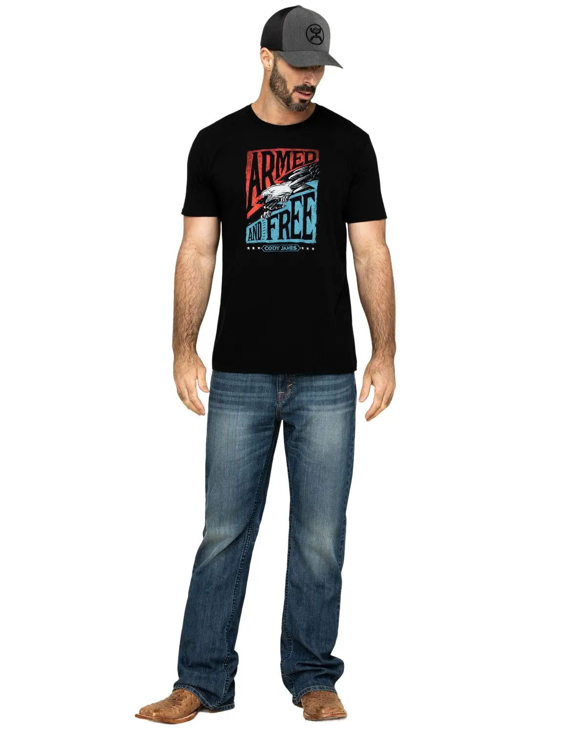 Cody James Men's Men'S Wolfstooth Wash Duke Relaxed Bootcut Stretch Denim - Cjsp20j02-Mdw-T