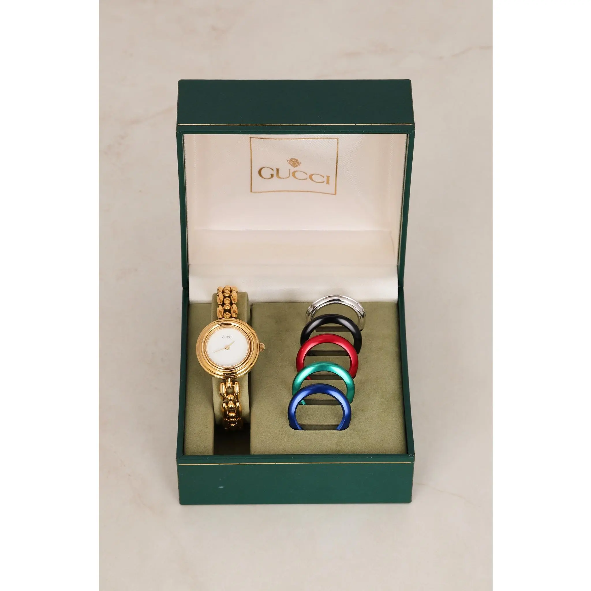 Pre-owned Gucci Multicolor Bezel Play Bead Watch 26mm Drop 46