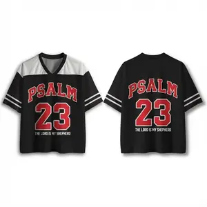 Psalm 23 Christian Jersey – The Lord Is My Shepherd Faith Based Football Shirt, Religious Sports Jersey for Men & Women