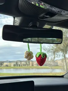 Flower Crochet Car accessory - handmade crochet - price is per style