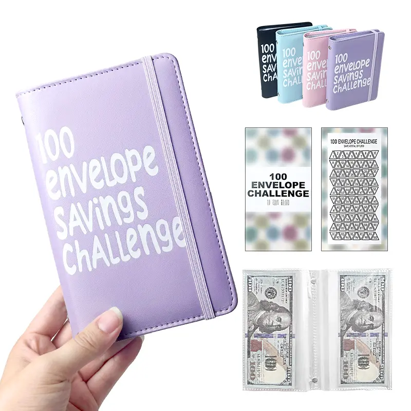 100 Days Money Saving Challenge - Coin Envelope Budget Book | Daily Tracker, Habit-Forming System, $5050 Savings Goal