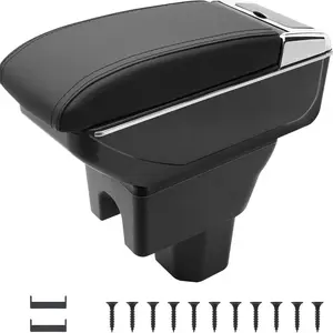 Car Armrests for Suzuki Ignis 2016-2023, Dual Storage Console with Cup Holder, Car Armrest Box, Rear Organizer, Design, Easy Install